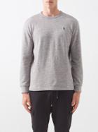 Polo Ralph Lauren - Logo-embroidered Long-sleeve Cotton T-shirt - Mens - Grey