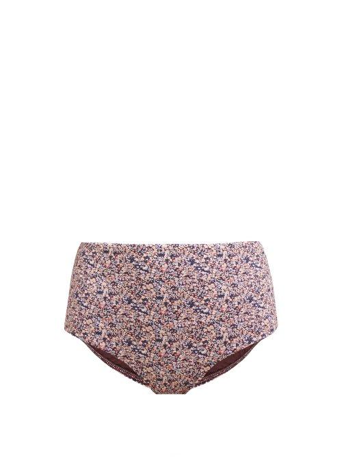 Matchesfashion.com Matteau - High Waist Bikini Brief - Womens - Multi