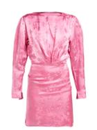 Matchesfashion.com Attico - Floral Jacquard Mini Dress - Womens - Pink