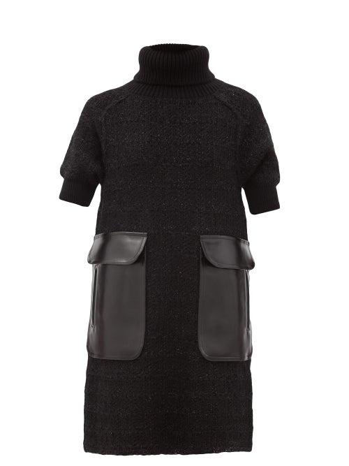 Matchesfashion.com Junya Watanabe - Contrast-pocket Tweed Dress - Womens - Black