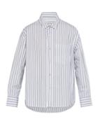Matchesfashion.com Wooyoungmi - Striped Cotton Poplin Shirt - Mens - Navy Multi