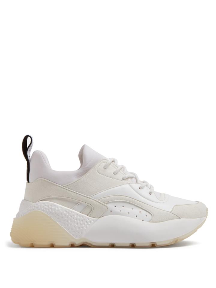 Stella Mccartney Eclypse Low-top Leather And Suede Trainers