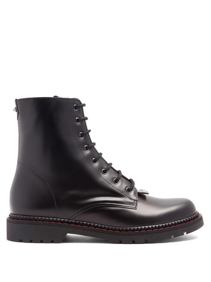 Valentino Lace-up Leather Boots
