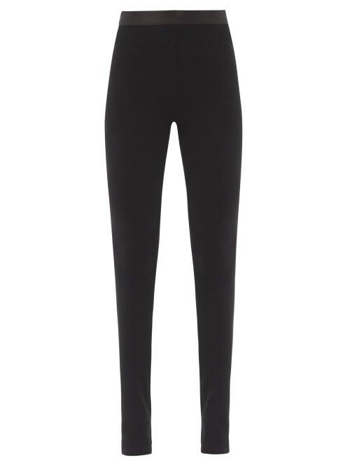 Matchesfashion.com Ann Demeulemeester - High-rise Wool-blend Leggings - Womens - Black
