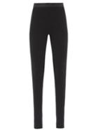 Matchesfashion.com Ann Demeulemeester - High-rise Wool-blend Leggings - Womens - Black