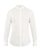 Glanshirt Spread-collar Speckled Cotton Shirt
