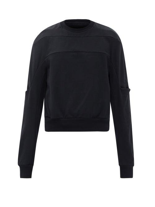 Rick Owens - Geth Raised-seam Cotton-jersey Sweatshirt - Mens - Black