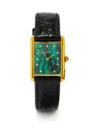 Jacquie Aiche - Vintage Cartier Tank Diamond & Gold-vermeil Watch - Womens - Green Multi