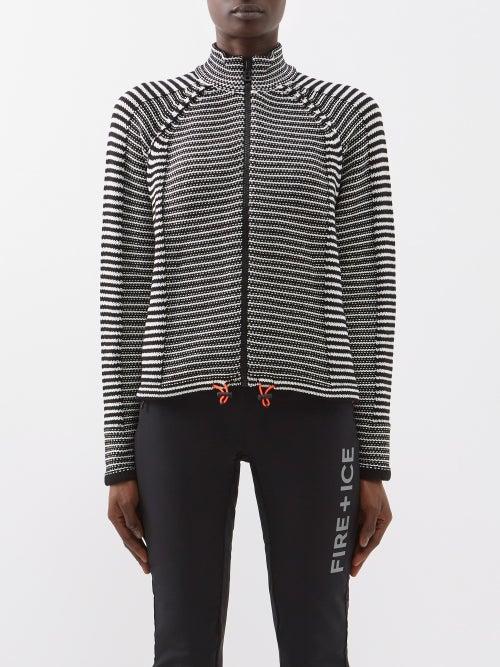 Bogner Fire+ice - Ajani Zipped Knitted Sweater - Womens - Black White