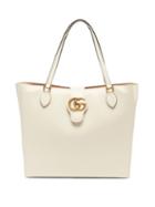 Matchesfashion.com Gucci - Gg Medium Leather Tote Bag - Womens - White