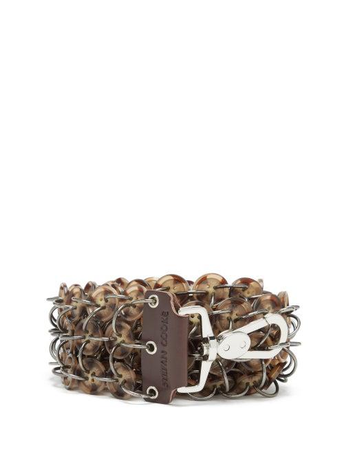 Matchesfashion.com Stefan Cooke - Button-chainmail Bag Strap - Womens - Brown