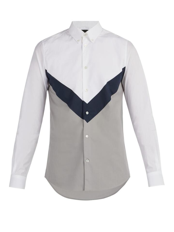 Stella Mccartney Chevron-insert Cotton Shirt