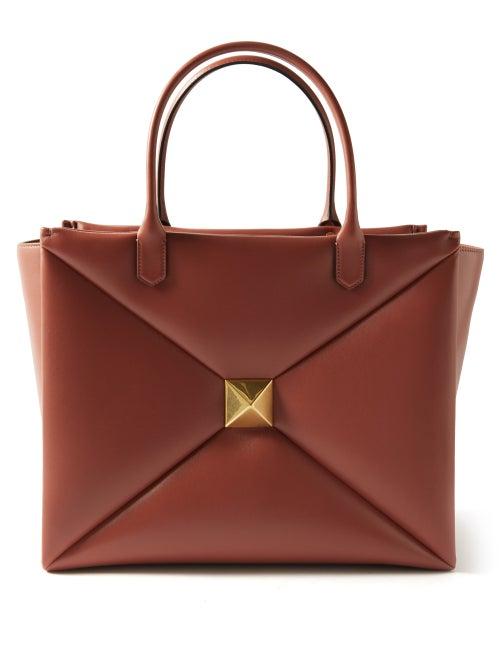 Valentino Garavani - One Stud Quilted Leather Tote - Womens - Brown