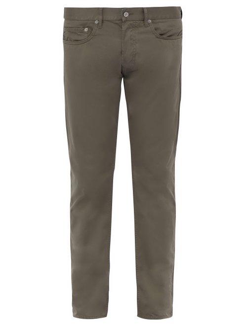 Matchesfashion.com Stone Island - Slim Fit Cotton Chino Trousers - Mens - Khaki