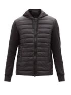 Herno - Hooded Jersey And Quilted Down Jacket - Mens - Black