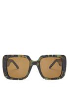 Matchesfashion.com Dior - Wildior Oversized Square Acetate Sunglasses - Womens - Green