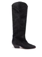 Matchesfashion.com Isabel Marant - Denvee Suede Knee High Boots - Womens - Black