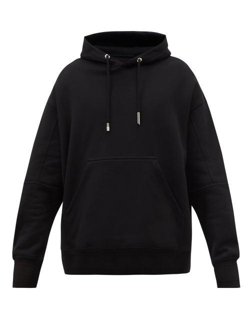 Givenchy - Felt-patch Cotton-jersey Hooded Sweatshirt - Mens - Black