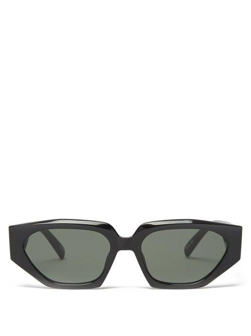 Le Specs - Major! Rectangle Sunglasses - Womens - Black