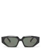 Le Specs - Major! Rectangle Sunglasses - Womens - Black