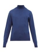 Matchesfashion.com Oliver Spencer - Roll Neck Merino Wool Sweater - Mens - Blue