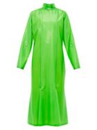 Matchesfashion.com Christopher Kane - Gathered Latex Midi Dress - Womens - Green