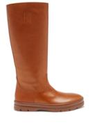 The Row - Billie Leather Knee-high Boots - Womens - Tan