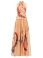 Matchesfashion.com Roksanda - Giona Sequinned Silk-organza Gown - Womens - Beige