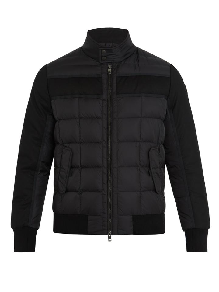 Moncler Aramis Wool-panel Quilted-down Coat