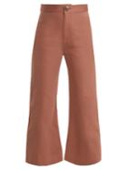 Sea Sailor Kick-flare Cotton Cropped Trousers