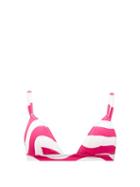 Matchesfashion.com Solid & Striped - The Morgan Lollipop-striped Bikini Top - Womens - Pink Print