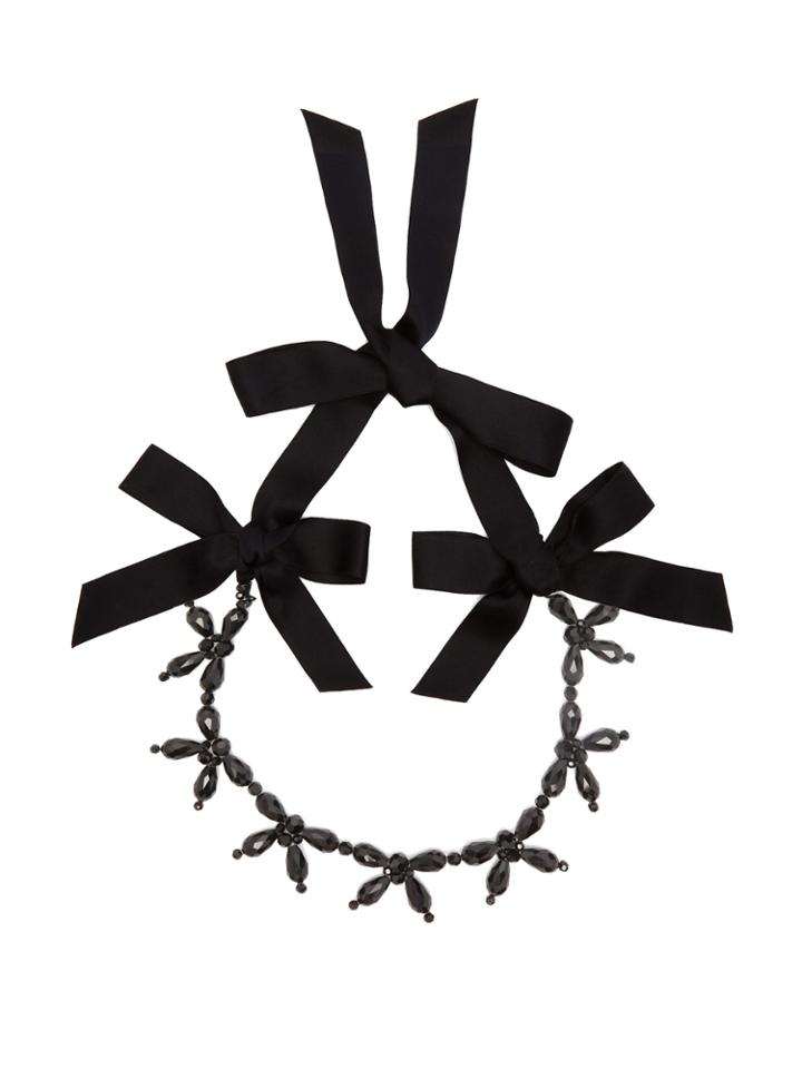 Simone Rocha Crystal And Bow Necklace