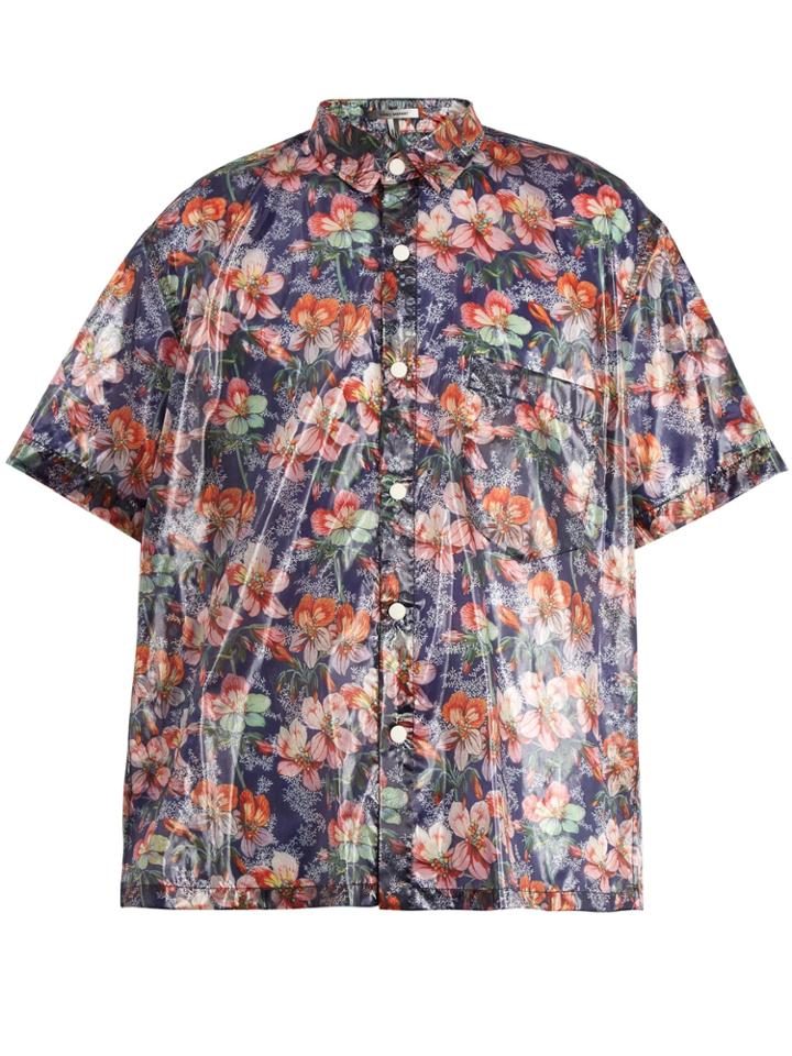 Isabel Marant Floral-print Short-sleeved Organza Shirt