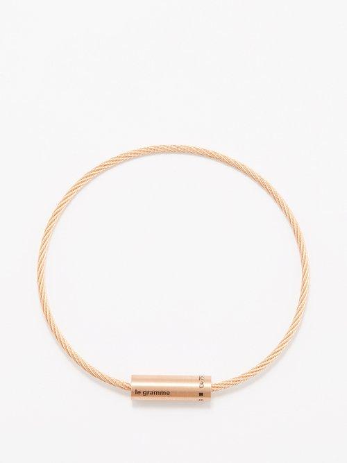Le Gramme - 11g 18kt Rose Gold Cable Bracelet - Mens - Red Gold
