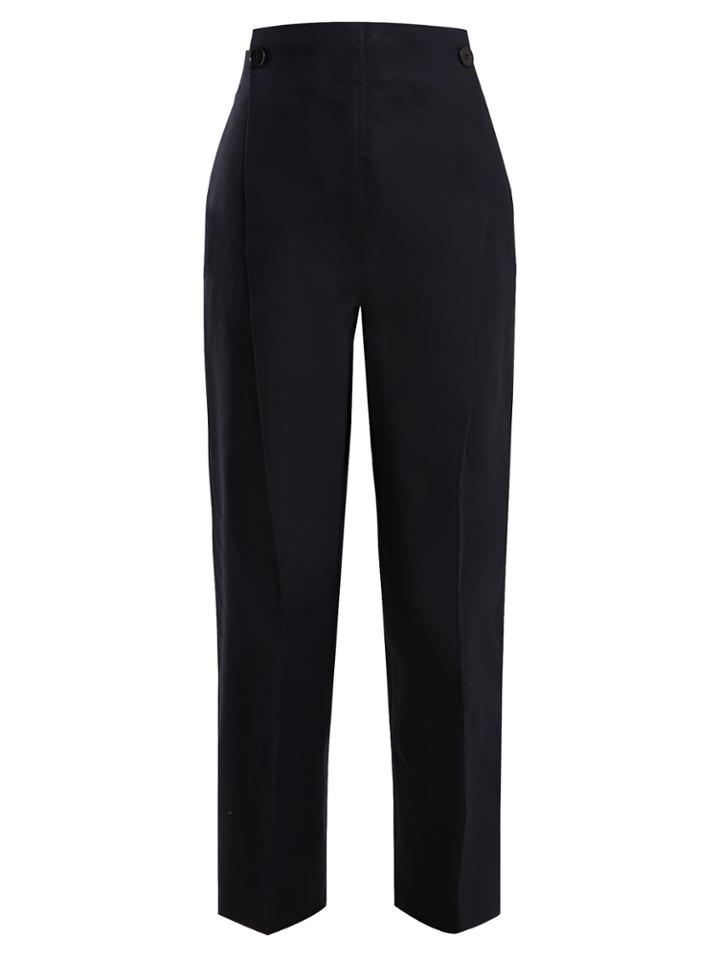 Jil Sander Etienne Pleated High-rise Cotton Trousers