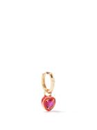 Alison Lou - Heart 14kt Gold & Enamel Single Earring - Womens - Red Multi