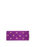 Matchesfashion.com Julia Clancey - Alice Teardrop Crystal Embellished Silk Headband - Womens - Purple