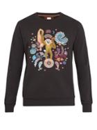 Paul Smith Monkey-embroidered Cotton-jersey Sweatshirt
