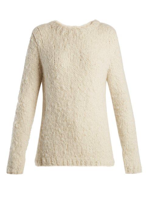Matchesfashion.com Gabriela Hearst - Luiz Round Neck Cashmere Sweater - Womens - Ivory
