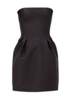 Matchesfashion.com Rasario - Strapless Satin Mini Dress - Womens - Black