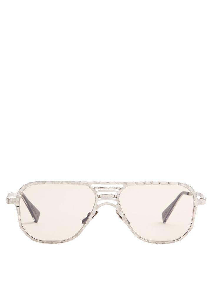 Kuboraum Aviator-frame Metal Sunglasses