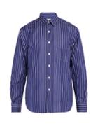 Matchesfashion.com Cobra S.c. - Model 1 Striped Cotton Shirt - Mens - Blue