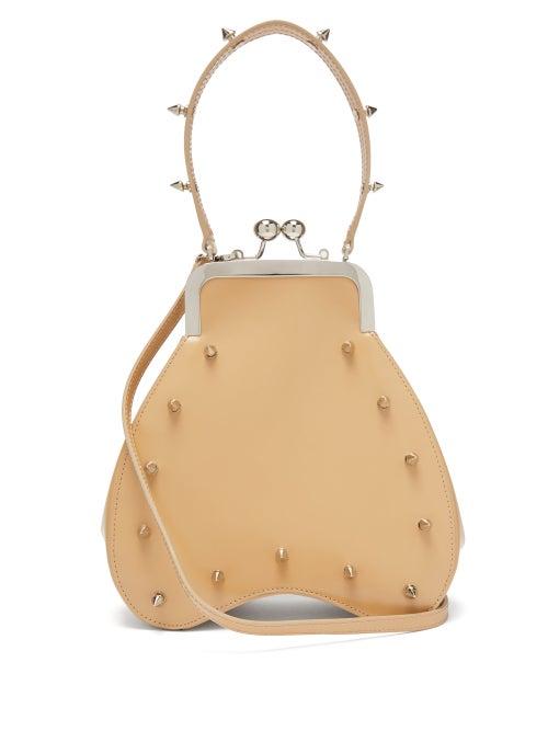 Matchesfashion.com Simone Rocha - Spike-embellished Leather Cross-body Bag - Womens - Beige