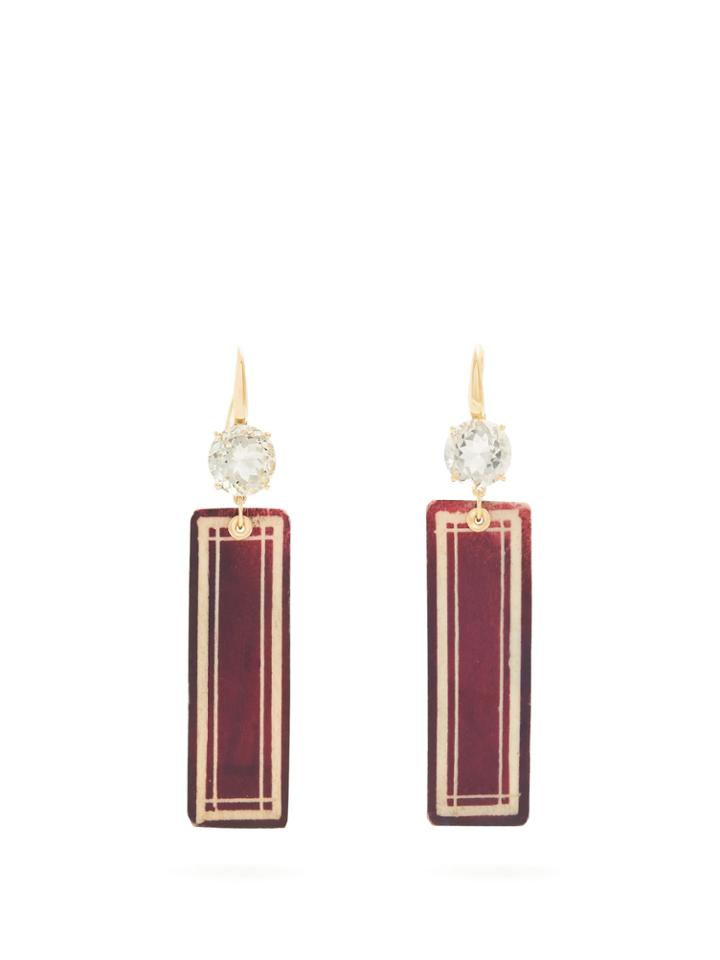 Francesca Villa Prasiolite & Yellow-gold Easy Living Earrings