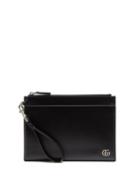 Mens Accessories Gucci - Gg Zipped Leather Cardholder Pouch - Mens - Black