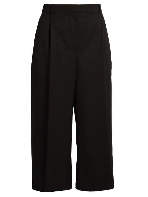 Alexander Mcqueen High-waisted Wool-blend Culottes