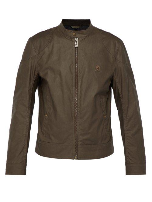 Matchesfashion.com Belstaff - Kelland Waxed Cotton Racer Jacket - Mens - Brown
