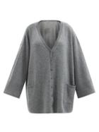 Totme - Oversized Cashmere Cardigan - Womens - Mid Grey
