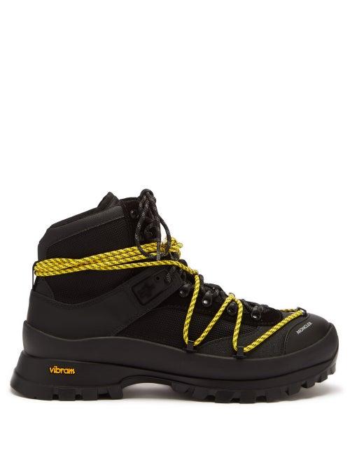 Moncler - Glacier Mesh And Suede Hiking Boots - Mens - Black