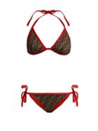 Matchesfashion.com Fendi - Ff Bikini - Womens - Red Multi